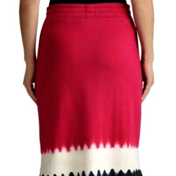 Brand New Lauren Ralph Lauren Women's Navy Red White Side Slit Skirt - Picture 2 of 16